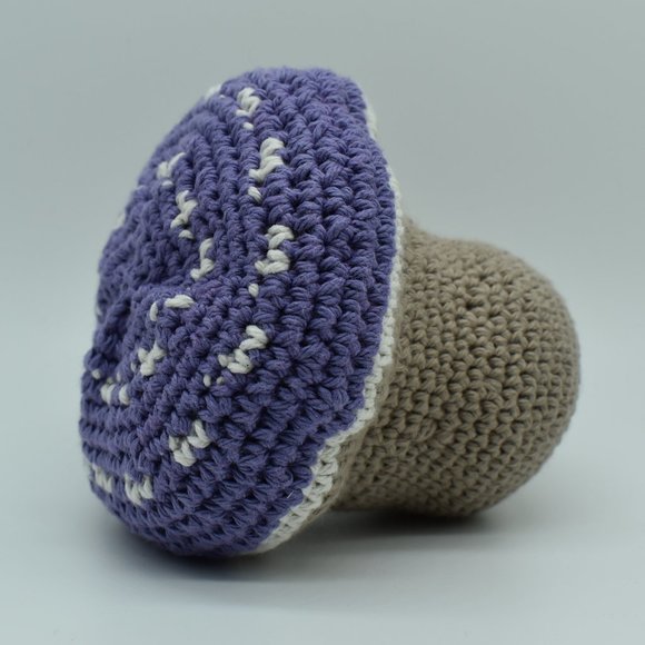 Handcrafted Crochet Plush Purple Mushroom - Picture 5 of 8